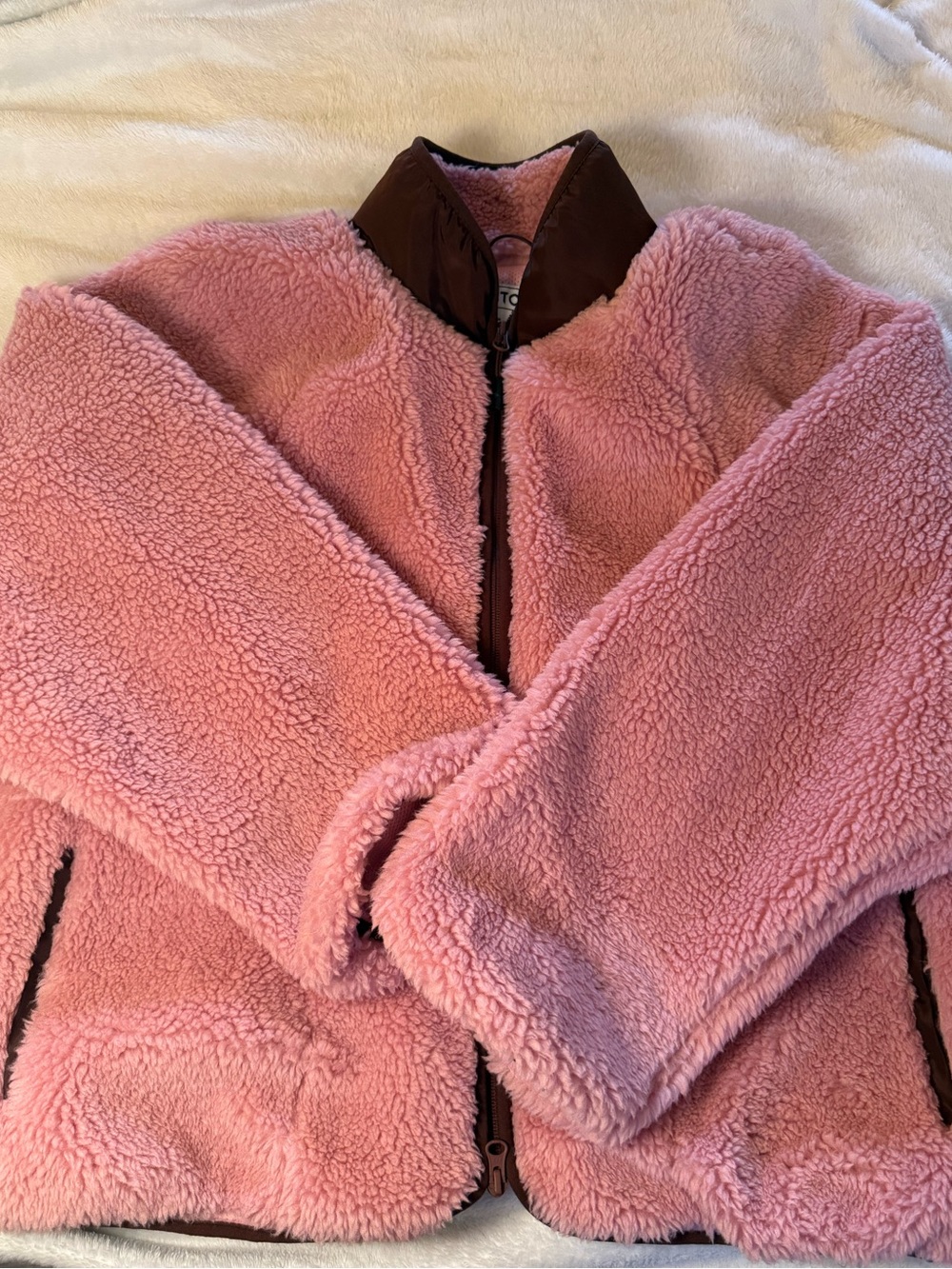 Stoic Women's Pink Sherpa Zip Jacket